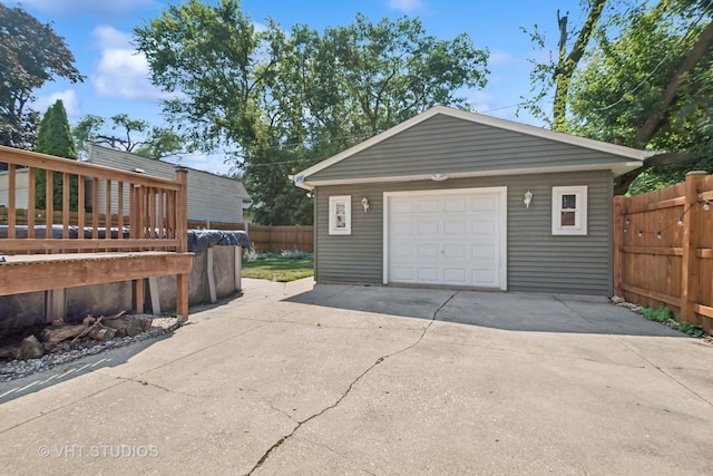 8712 N Central Ave, Morton Grove, IL 60053 - detached garage featuring concrete driveway