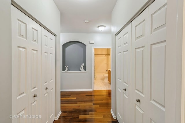 1674 Francis Dr, Pingree Grove, IL 60140 - corridor featuring dark wood-type flooring and baseboards