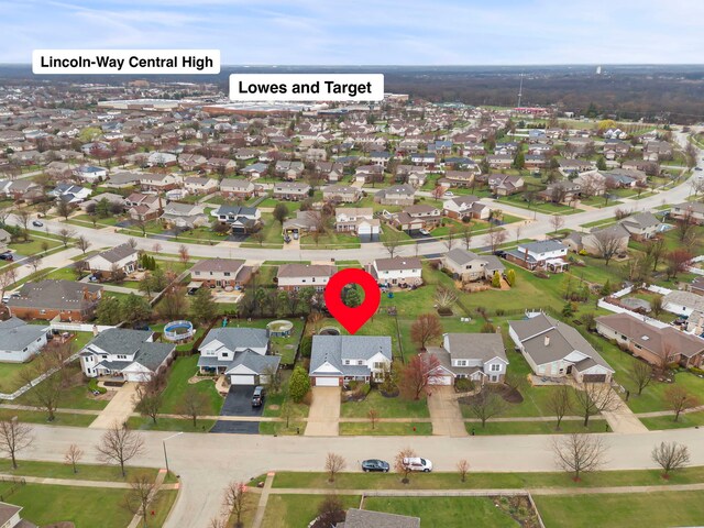 2739 Genoa Dr, New Lenox, IL 60451 - aerial view of residential area