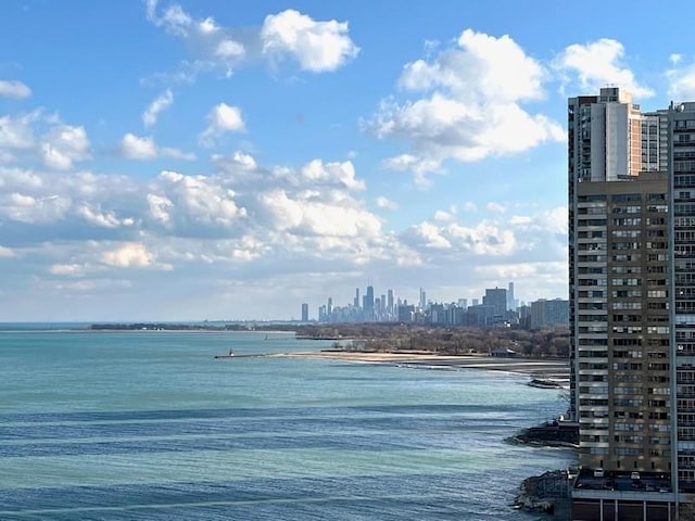 water view featuring a city view