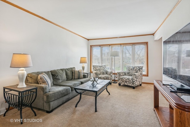 6223 S Rutherford Ave, Chicago, IL 60638 - carpeted living area with crown molding and baseboards