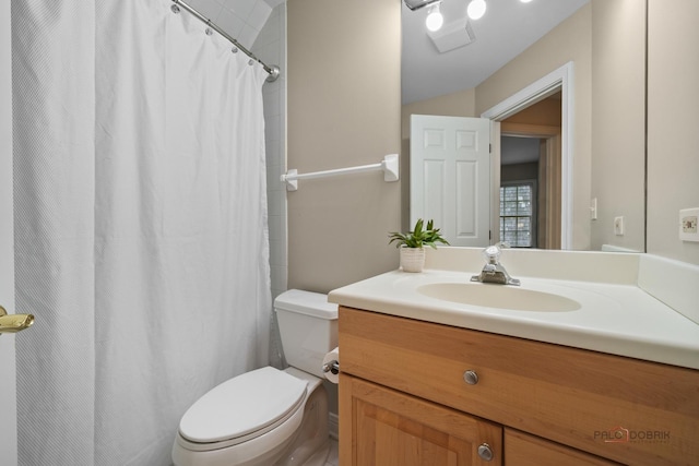 590 Academy Woods Dr, Lake Forest, IL 60045 - bathroom featuring vanity and a shower with shower curtain