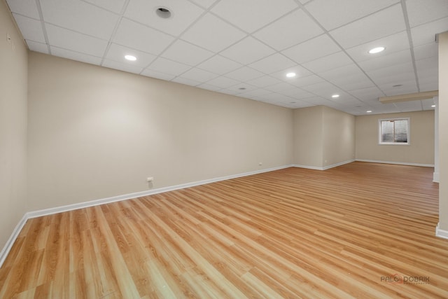 590 Academy Woods Dr, Lake Forest, IL 60045 - spare room with light wood-style floors, a drop ceiling, and recessed lighting