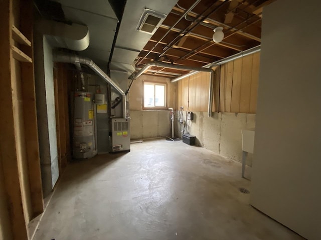 5210 Arquilla Dr, Richton Park, IL 60471 - basement with visible vents and water heater