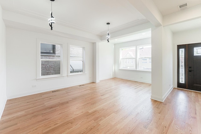 4134 W Roscoe St, Chicago, IL 60641 - entrance foyer with light wood-style flooring, healthy amount of natural light, and baseboards
