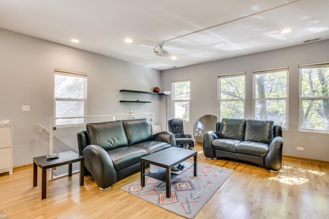 1538 W Fry St, Chicago, IL 60642 - living area featuring recessed lighting, a wealth of natural light, and light wood finished floors