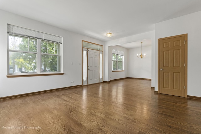 3149 Primrose St, Elgin, IL 60124 - entryway with a chandelier and wood finished floors
