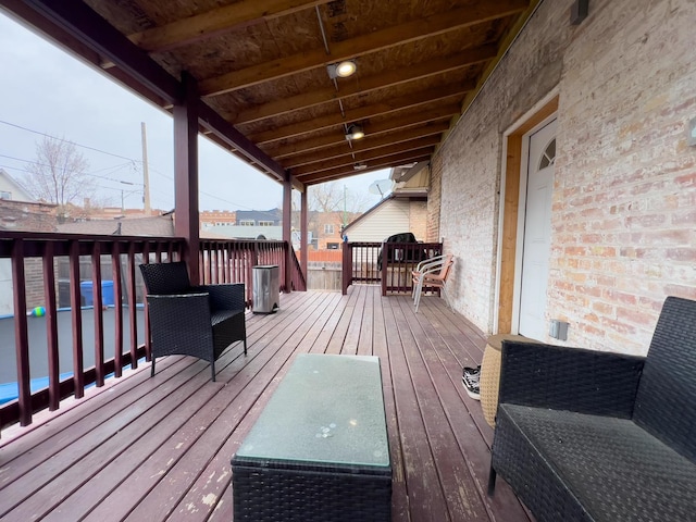 view of wooden deck