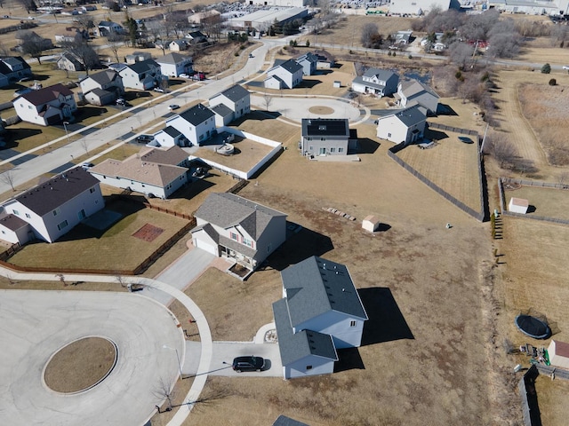 drone / aerial view with a residential view