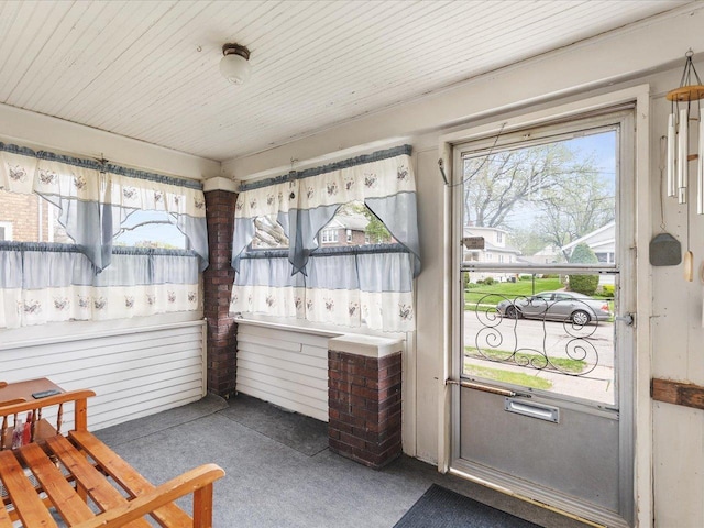 view of sunroom