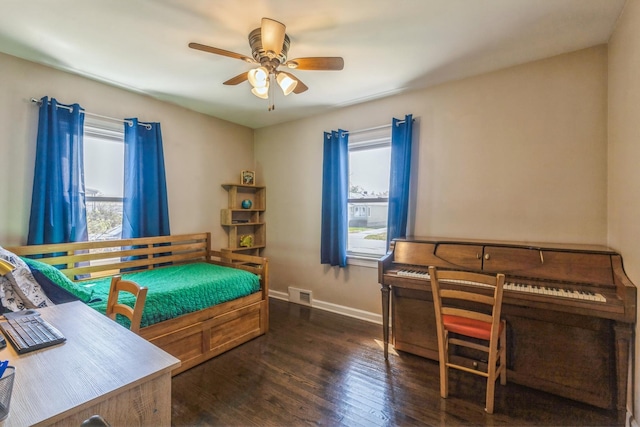 3448 Ann St, Lansing, IL 60438 - bedroom featuring wood-type flooring, baseboards, visible vents, and multiple windows