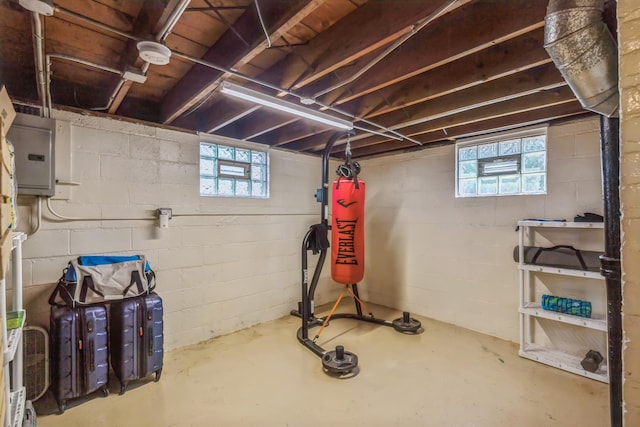 3448 Ann St, Lansing, IL 60438 - below grade area featuring electric panel and a wealth of natural light
