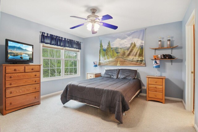 7770 Farrell Dr, Lakewood, IL 60014 - bedroom with carpet and ceiling fan