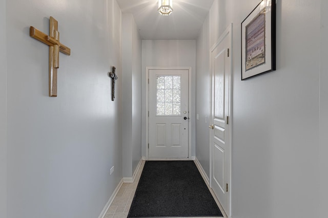 entryway with baseboards
