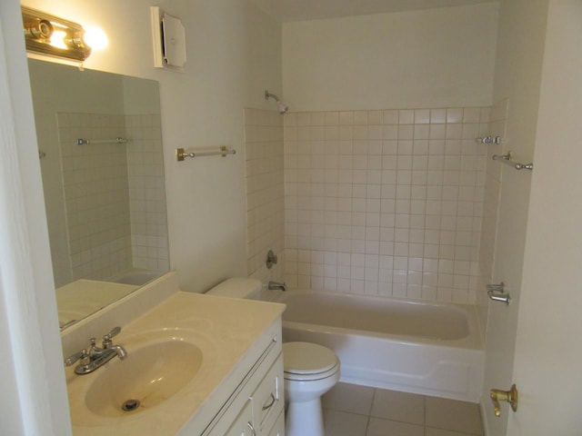 733 Limerick Ln Unit 3D, Schaumburg, IL 60193 - bathroom featuring toilet, tile patterned floors, vanity, and  shower combination
