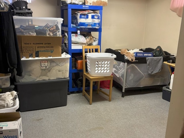 view of storage area