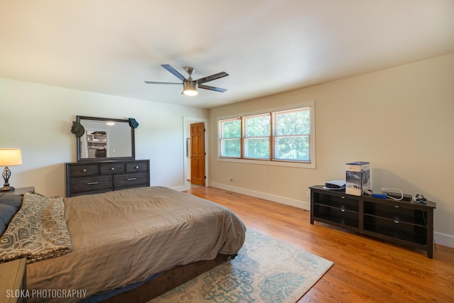 1 Byron Ct, Hawthorn Woods, IL 60047 - bedroom featuring baseboards, wood finished floors, and ceiling fan