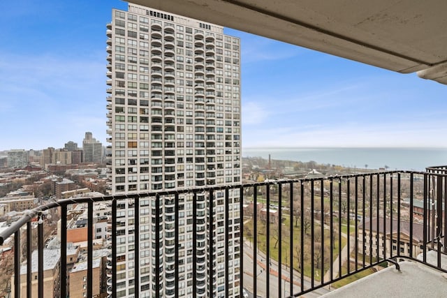 balcony with a city view