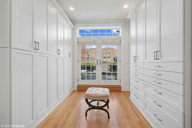 2535 N Burling St, Chicago, IL 60614 - spacious closet featuring light wood-style floors and french doors