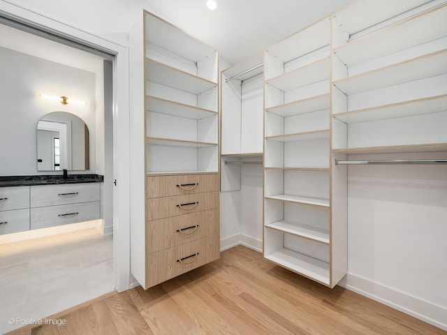 118 Lockerbie Ln, Wilmette, IL 60091 - spacious closet featuring light wood-style flooring and a sink