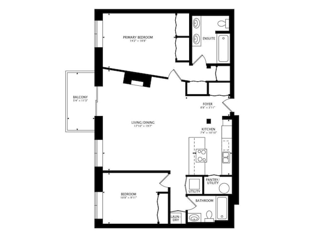 1735 W Diversey Pkwy Unit 206, Chicago, IL 60614 - view of property floor plan