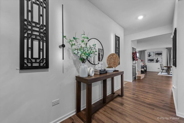 10102 Jonamac Ave, Huntley, IL 60142 - hallway with wood finished floors and baseboards
