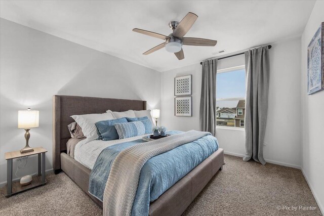 10102 Jonamac Ave, Huntley, IL 60142 - bedroom featuring carpet floors, baseboards, and ceiling fan