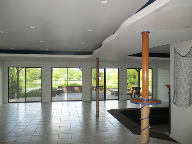27094 W Lakeview Dr S, Lake Barrington, IL 60084 - unfurnished room featuring healthy amount of natural light, tile patterned floors, and recessed lighting