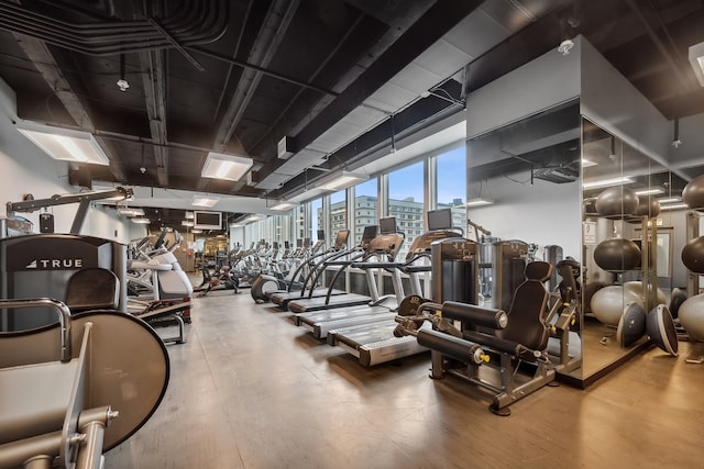 view of gym