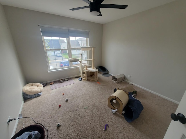 368 W Winchester Dr, Round Lake, IL 60073 - carpeted empty room featuring baseboards and a ceiling fan