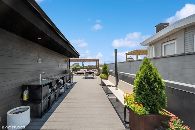 view of patio / terrace featuring outdoor dining area