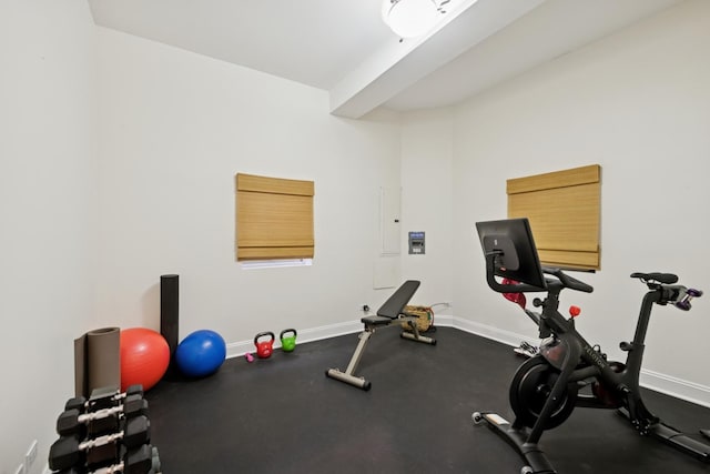 840 S Madison St, Hinsdale, IL 60521 - workout area with baseboards