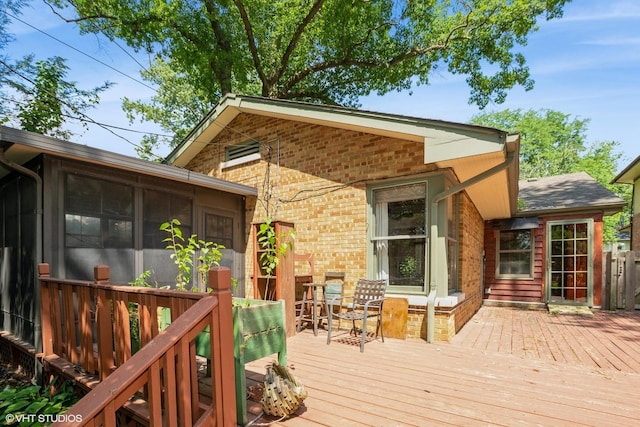 10740 S Drew St, Chicago, IL 60643 - wooden terrace with a sunroom