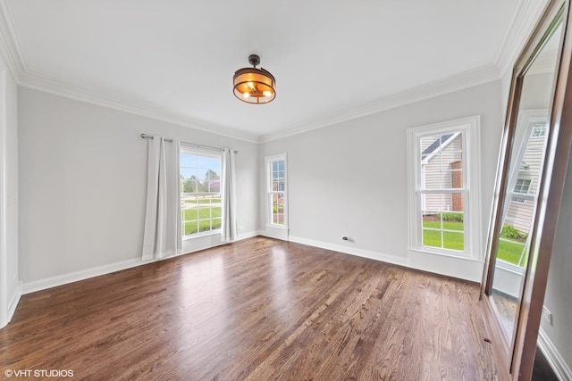 26W241 Arrow Glen Ct, Wheaton, IL 60189 - spare room featuring wood finished floors, crown molding, and baseboards