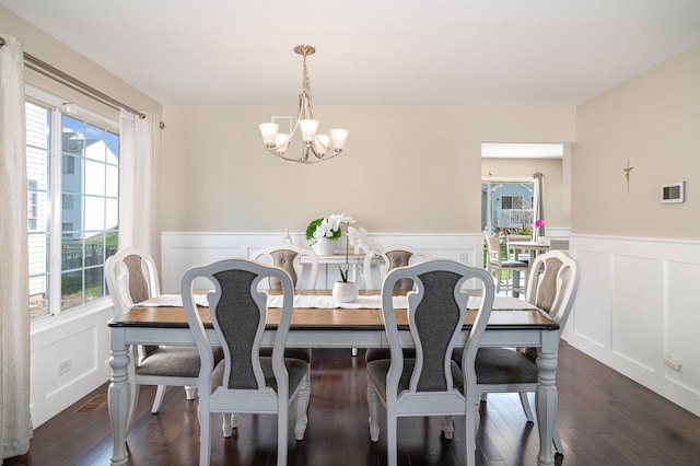 553 Ivory Ln, Bartlett, IL 60103 - dining area featuring plenty of natural light, wainscoting, and a notable chandelier