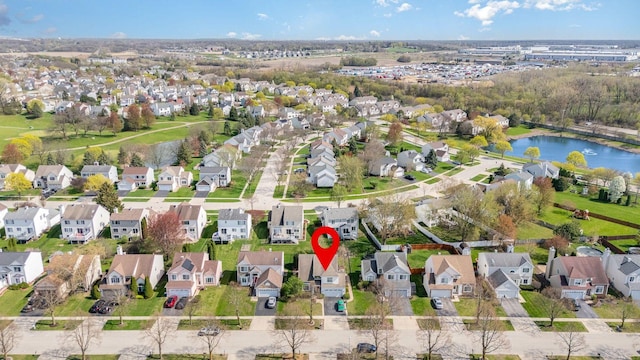 553 Ivory Ln, Bartlett, IL 60103 - birds eye view of property with a water view and a residential view