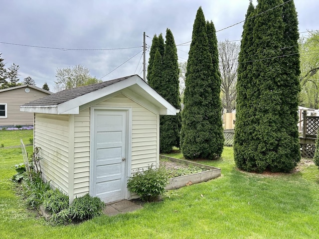 view of shed