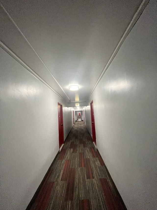 hallway featuring dark wood finished floors