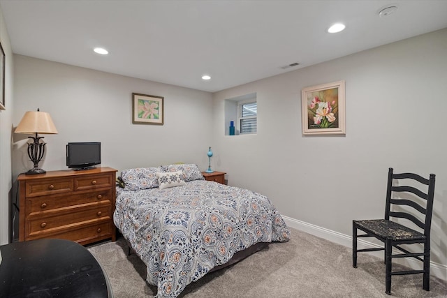 4336 N Troy St, Chicago, IL 60618 - carpeted bedroom with visible vents, recessed lighting, and baseboards