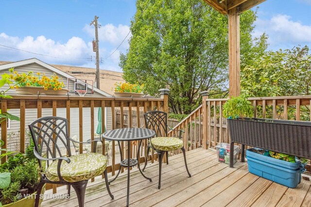 4336 N Troy St, Chicago, IL 60618 - view of wooden deck