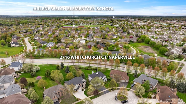2716 Whitchurch Ct, Naperville, IL 60564 - bird's eye view with a residential view