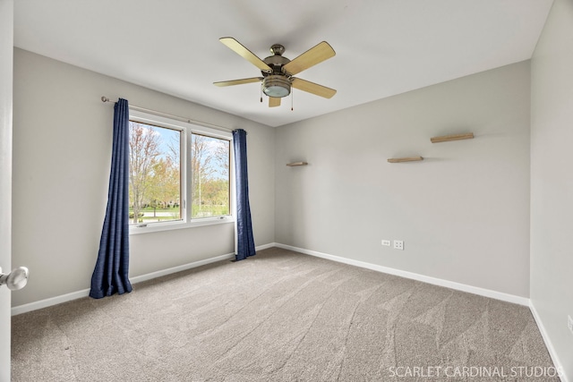 2716 Whitchurch Ct, Naperville, IL 60564 - carpeted spare room with baseboards and a ceiling fan