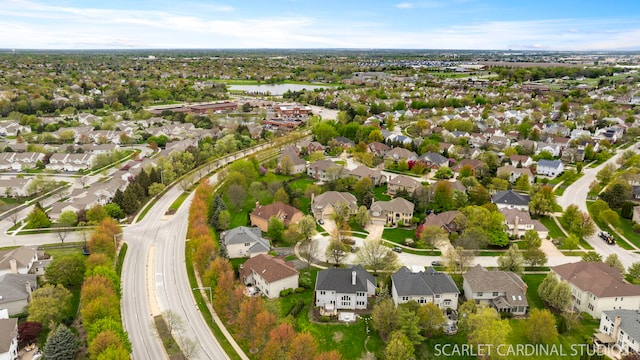 2716 Whitchurch Ct, Naperville, IL 60564 - aerial view with a water view and a residential view