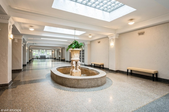4240 N Clarendon Ave Unit 301S, Chicago, IL 60613 - lobby with a textured wall and ornamental molding