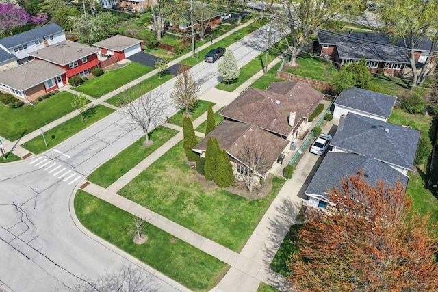 aerial view featuring a residential view