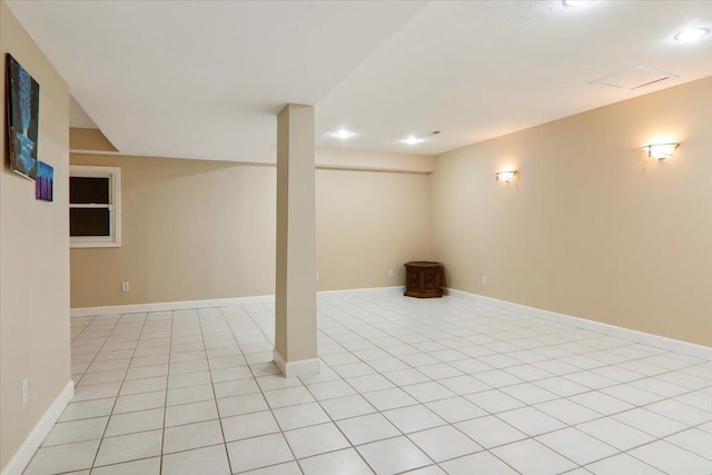 2 Reading Rd, Bloomington, IL 61701 - finished basement featuring recessed lighting and light tile patterned flooring