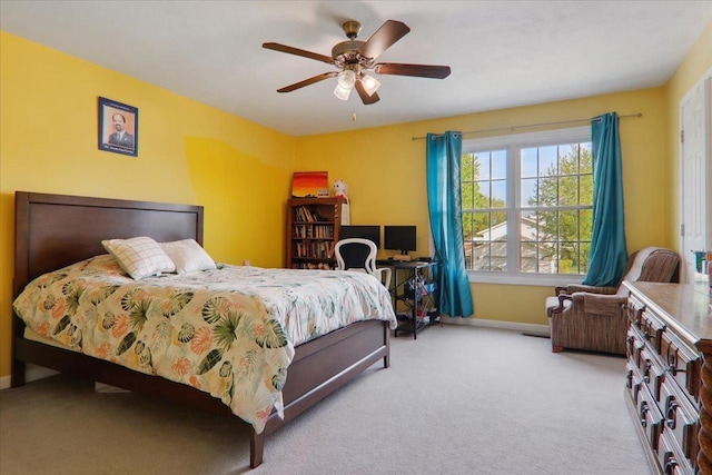 2 Reading Rd, Bloomington, IL 61701 - carpeted bedroom with baseboards and ceiling fan