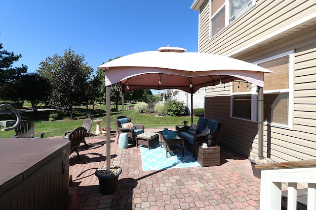 1877 Westmore Grove Dr, Plainfield, IL 60586 - view of patio / terrace with a gazebo and an outdoor living space