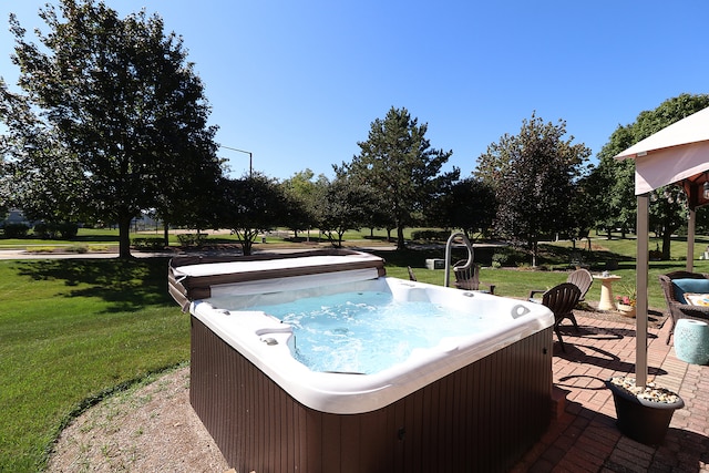 1877 Westmore Grove Dr, Plainfield, IL 60586 - view of patio with a hot tub