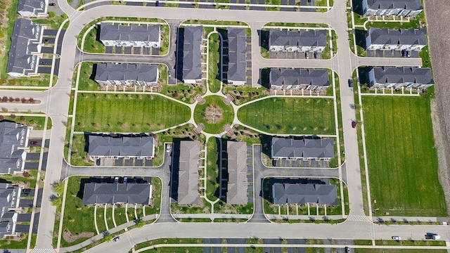 bird's eye view with a residential view